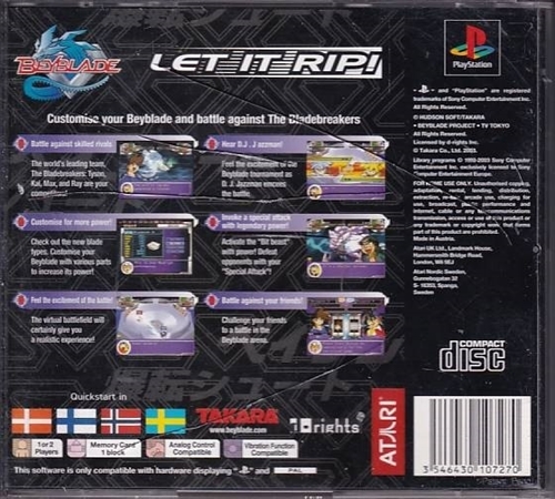 Beyblade - Mangler Manual - PS1 (B Grade) (Genbrug)